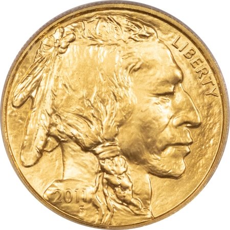 Modern Gold Commems 2011 $50 1 OZ AMERICAN GOLD BUFFALO – PCGS MS-70, FIRST STRIKE, BUFFALO LABEL!