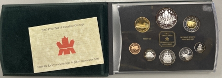 New Certified Coins 2000 CANADA 8 COIN DOUBLE DOLLAR PROOF SET W/ SILVER COMMEM DOLLAR, GEM IN OGP