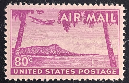 Air Post Stamps SCOTT #C-46 80c RED VIOLET, PSE GRADED SUPERB 98, MINT OGnh, VIRTUAL PERFECTION!