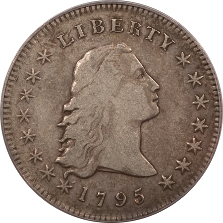 New Store Items 1795 FLOWING HAIR SILVER DOLLAR, B-2, BB-20, PCGS VF-30, CAC APPROVED-PERFECT!