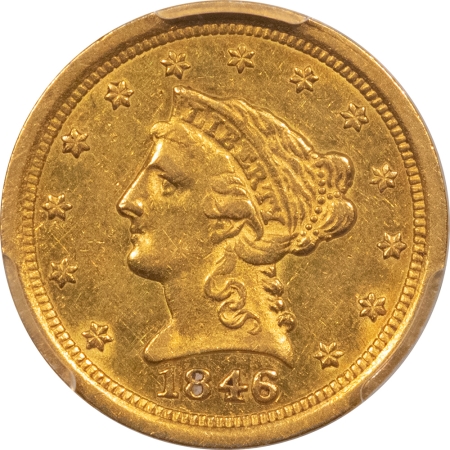 $2.50 1846-O $2.50 LIBERTY GOLD – PCGS AU-53, SCARCE! NEW ORLEANS GOLD!
