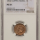 Indian 1884 INDIAN CENT – PCGS MS-64 RB, ATTRACTIVE!