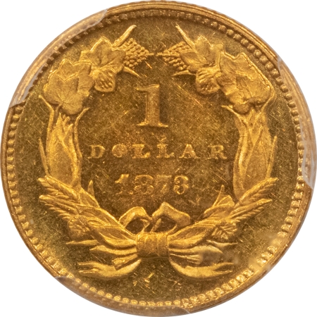 $1 1873 $1 GOLD DOLLAR, CLOSED 3 – PCGS MS-62, FLASHY & PREMIUM QUALITY!