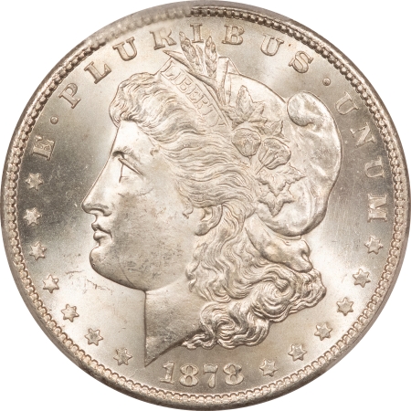 Morgan Dollars 1878-S MORGAN DOLLAR – PCGS MS-66, BLAST WHITE & NICE!