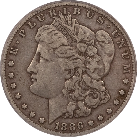Morgan Dollars 1886-O MORGAN DOLLAR – PCGS VF-20, ORIGINAL!