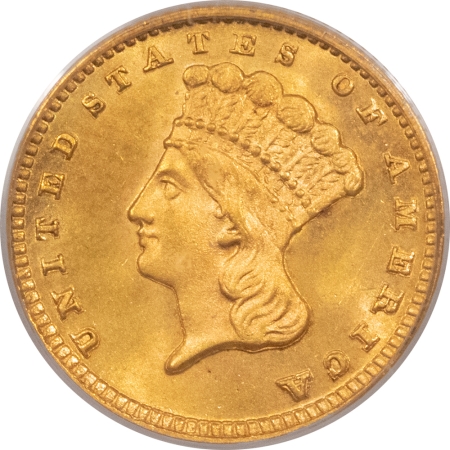 $1 1888 $1 GOLD DOLLAR – PCGS MS-65, LUSTROUS GEM! LOW MINTAGE!