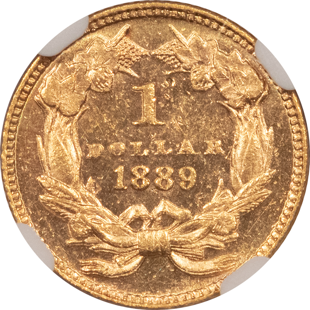 1889 LIBERTY GOLD DOLLAR, NGC MS-62 PL, PROOFLIKE! GREAT MIRRORS! - The ...