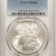 Morgan Dollars 1897 MORGAN DOLLAR – PCGS MS-64, ORIGINAL WHITE & LOOKS GEM, PREMIUM QUALITY!