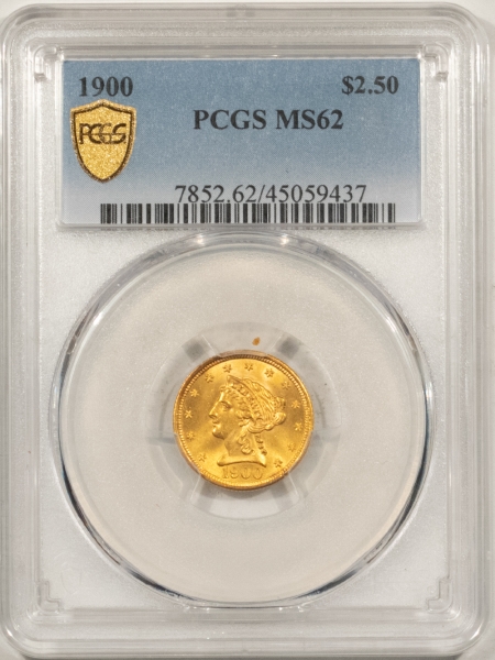 $2.50 1900 $2.50 LIBERTY GOLD – PCGS MS-62
