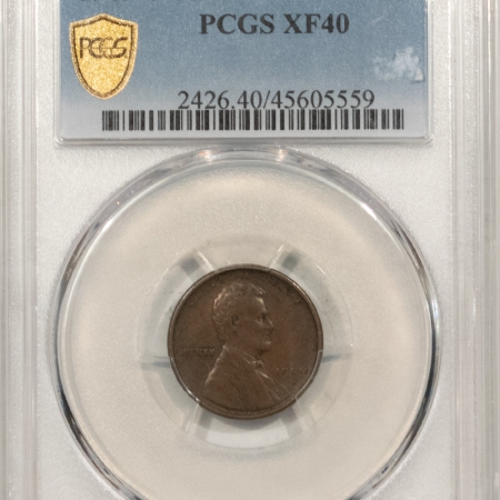 Lincoln Cents (Wheat) 1909-S VDB LINCOLN CENT – PCGS XF-40, ORIGINAL & PERFECT FOR GRADE!