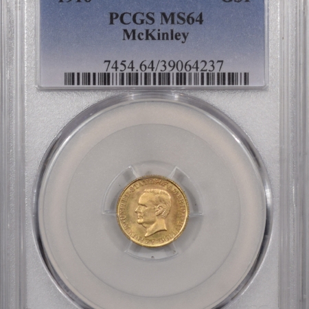 Early Commems 1916 $1 MCKINLEY GOLD COMMEMORATIVE – PCGS MS-64, FRESH & LUSTROUS