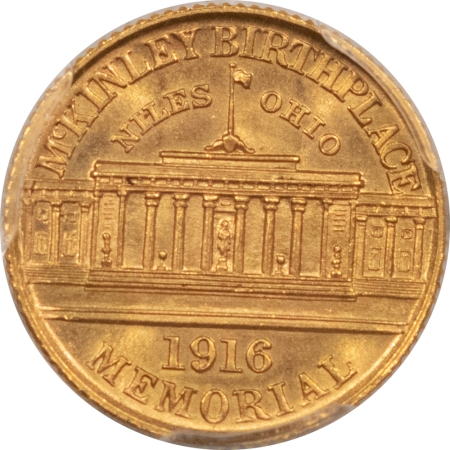 Gold 1916 $1 MCKINLEY GOLD COMMEMORATIVE – PCGS MS-65, FRESH GEM!