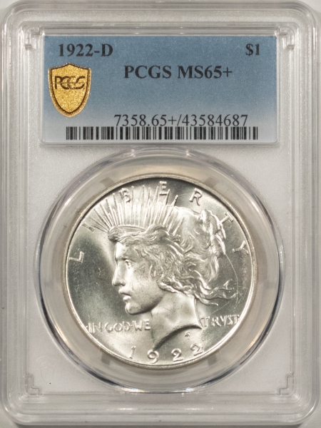 New Certified Coins 1922-D PEACE DOLLAR – PCGS MS-65+, BLAST WHITE & WELL STRUCK!