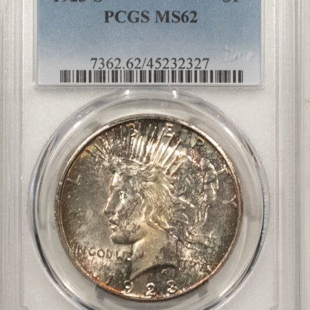 New Store Items 1923-S PEACE DOLLAR – PCGS MS-62, GREAT UNDERLYING LUSTER & WELL STRUCK! PQ!