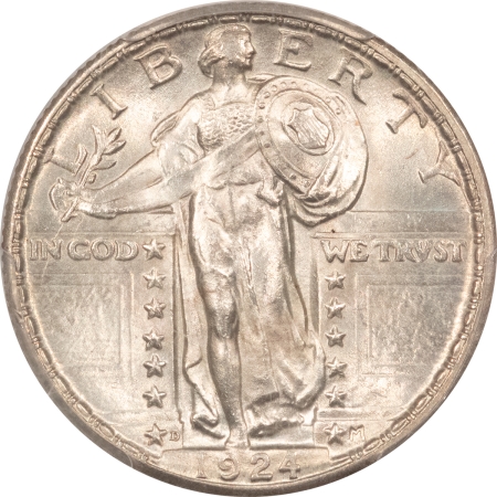CAC Approved Coins 1924-D STANDING LIBERTY QUARTER – PCGS MS-64, CAC APPROVED! BLAZING LUSTER!