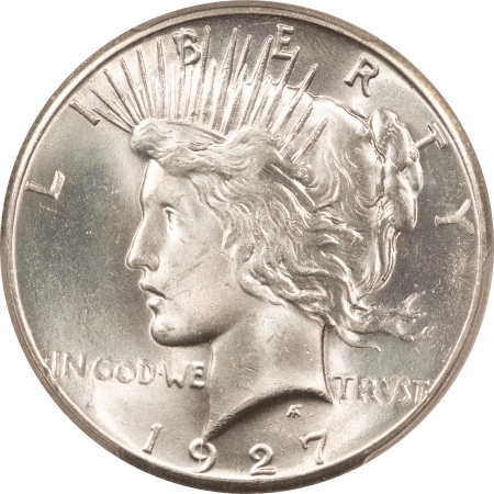 New Certified Coins 1927 PEACE DOLLAR – PCGS MS-64+, BLAST WHITE & PREMIUM QUALITY!