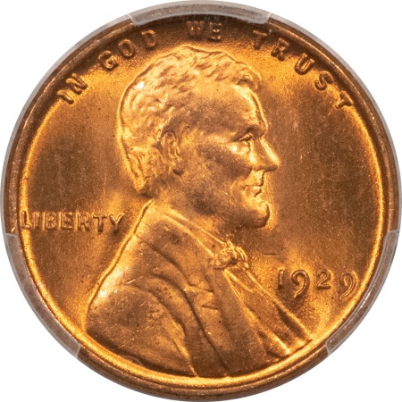 Lincoln Cents (Wheat) 1929 LINCOLN CENT – PCGS MS-65 RD, BLAZING GEM!