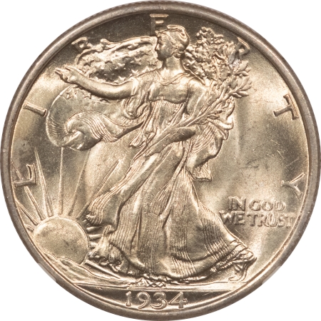 New Certified Coins 1934 WALKING LIBERTY HALF DOLLAR – NGC MS-64, PREMIUM QUALITY!