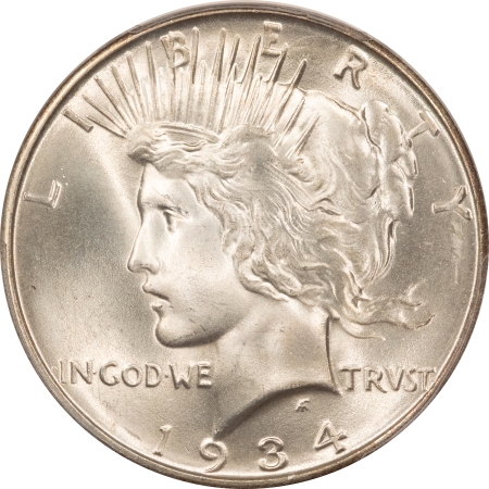New Certified Coins 1934-D PEACE DOLLAR – PCGS MS-65, FRESH WHITE GEM!