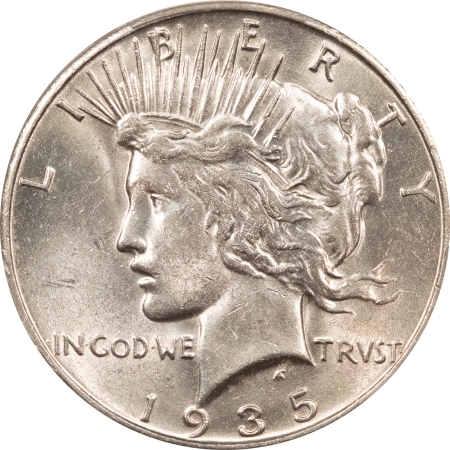 New Certified Coins 1935-S PEACE DOLLAR – PCGS MS-62, BLAST WHITE!