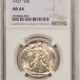 New Certified Coins 1934 WALKING LIBERTY HALF DOLLAR – NGC MS-64, PREMIUM QUALITY!
