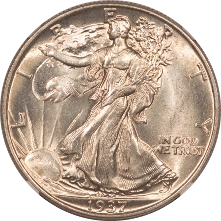 New Certified Coins 1937 WALKING LIBERTY HALF DOLLAR – NGC MS-64, FLASHY WHITE!