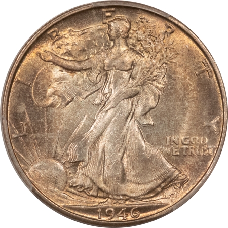 New Certified Coins 1946-S WALKING LIBERTY HALF DOLLAR – PCGS MS-65, PRETTY GEM!