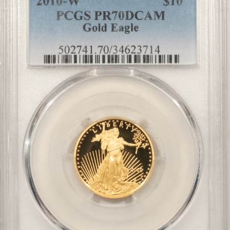 New Store Items 2010-W $10 1/4 OZ PROOF AMERICAN GOLD EAGLE, PCGS PR-70 DCAM, PERFECT