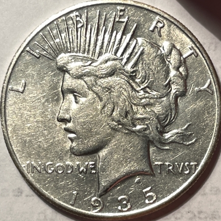 New Store Items 1935-S PEACE DOLLAR – HIGH GRADE EXAMPLE, WHITE & FLASHY!