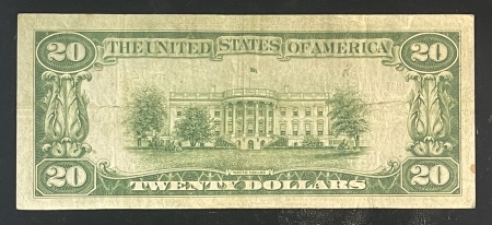 New Store Items 1929 $20 TY 1, NATIONAL BANK OF NEWBURGH, NY, CHTR #468, FR-1802-1, ORIG CH-VF