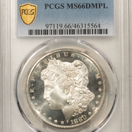 New Store Items 1880-S MORGAN DOLLAR – PCGS MS-66 DMPL, A FROSTED MONSTER! PQ!!