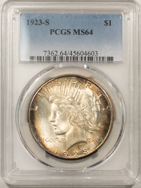 New Certified Coins 1923-S PEACE DOLLAR – PCGS MS-64, BEAUTIFUL & PREMIUM QUALITY!