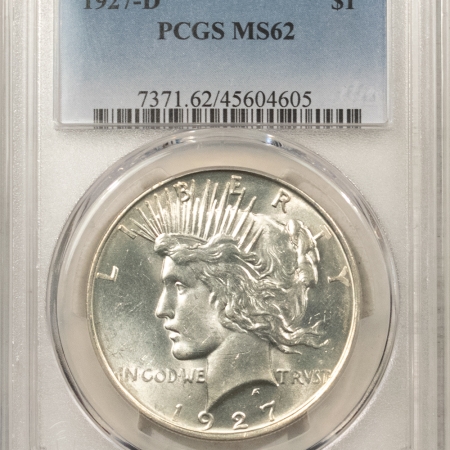 New Certified Coins 1927-D PEACE DOLLAR – PCGS MS-62, BLAZING WHITE!