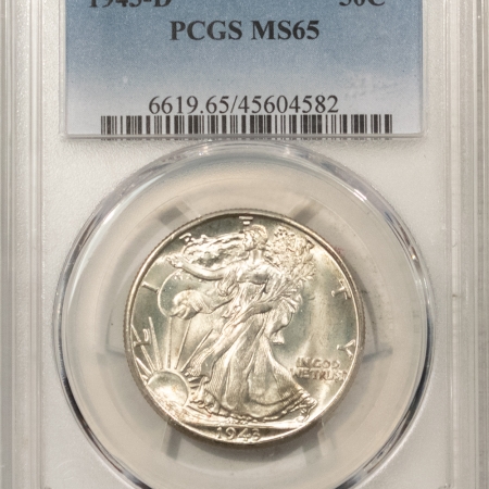 New Certified Coins 1943-D WALKING LIBERTY HALF DOLLAR – PCGS MS-65, BLAST WHITE!