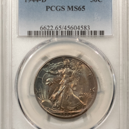 New Certified Coins 1944-D WALKING LIBERTY HALF DOLLAR – PCGS MS-65, DEEP BUT VERY PRETTY TONING!