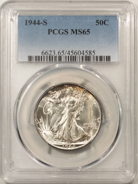 New Certified Coins 1944-S WALKING LIBERTY HALF DOLLAR – PCGS MS-65, SUPER LUSTROUS GEM