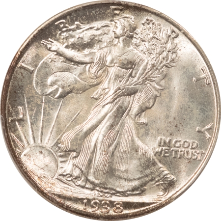 New Certified Coins 1938 WALKING LIBERTY HALF DOLLAR – PCGS MS-65, PRETTY COIN!