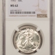 New Certified Coins 1947 WALKING LIBERTY HALF DOLLAR – NGC AU-58, LOOKS BRILLIANT UNCIRCULATED!
