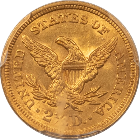 $2.50 1854 $2.50 LIBERTY HEAD GOLD – PCGS MS-63, MARK FREE & WELL STRUCK!
