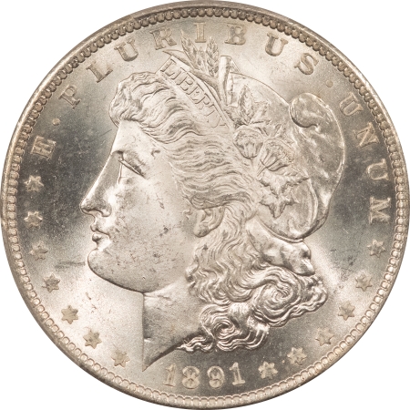 Dollars 1891-S MORGAN DOLLAR – PCGS MS-65, LUSTROUS WHITE GEM