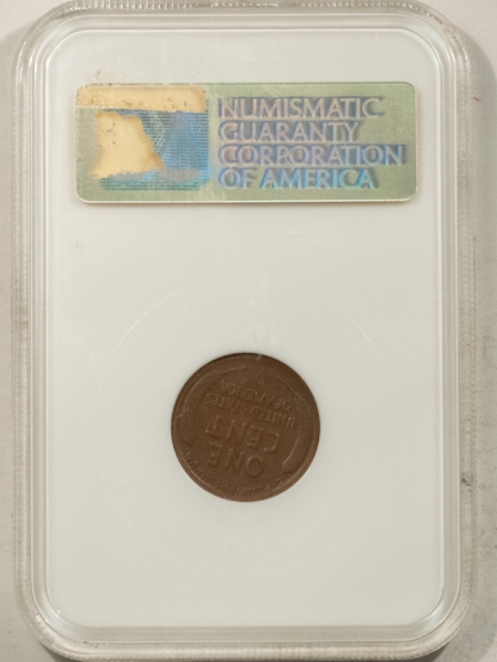 Lincoln Cents (Wheat) 1922 PLAIN NO D LINCOLN CENT, STRONG REVERSE – NGC VG-8 BN, OLD FATTIE HOLDER!