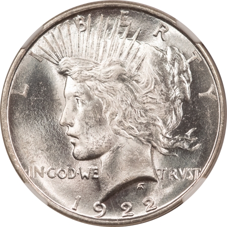 New Certified Coins 1922-D PEACE DOLLAR – NGC MS-65, BLAZING WHITE GEM!