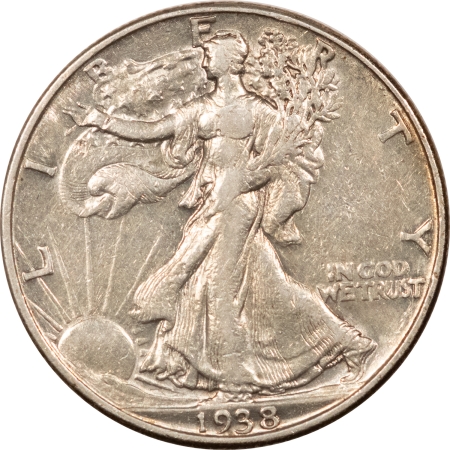 Half Dollars 1938-D WALKING LIBERTY HALF DOLLAR, HIGH GRADE EXAMPLE-KEY DATE!