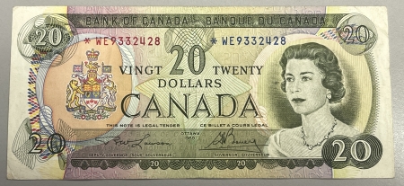 Other Numismatics 1969 CANADA $20 “BANK OF CANADA” STAR NOTE #BC-50bA, *WE, VERY FINE & SCARCE