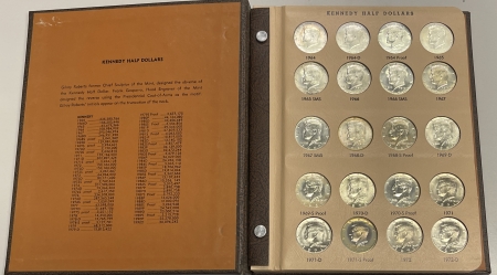 Half Dollars 1964-1992 KENNEDY HALF DOLLAR SET COMPLETE, BU/PROOF, IN NICE DANSCO ALBUM
