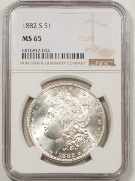 Morgan Dollars 1882-S MORGAN DOLLAR NGC MS-65