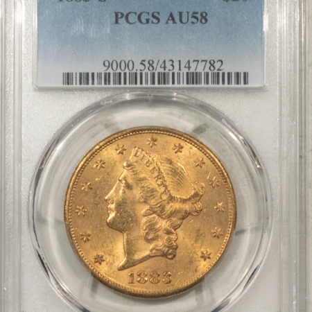 New Store Items 1883-S $20 LIBERTY GOLD DOUBLE EAGLE – PCGS AU-58