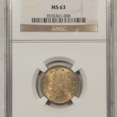 Liberty Nickels 1893 LIBERTY NICKEL – NGC MS-63, CHOICE!