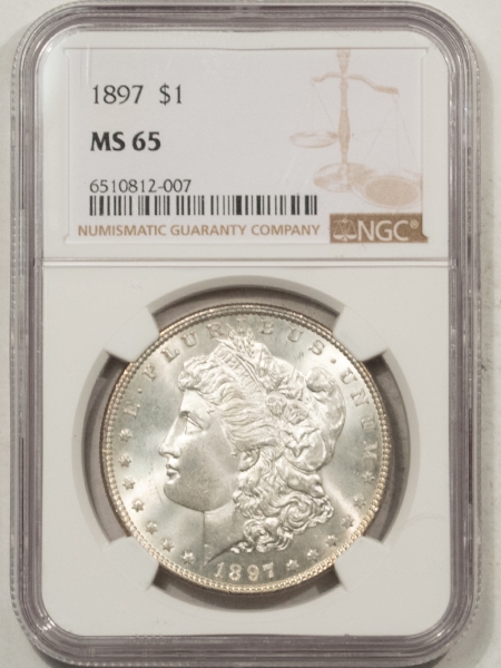 Morgan Dollars 1897 MORGAN DOLLAR NGC MS-65 GEM!