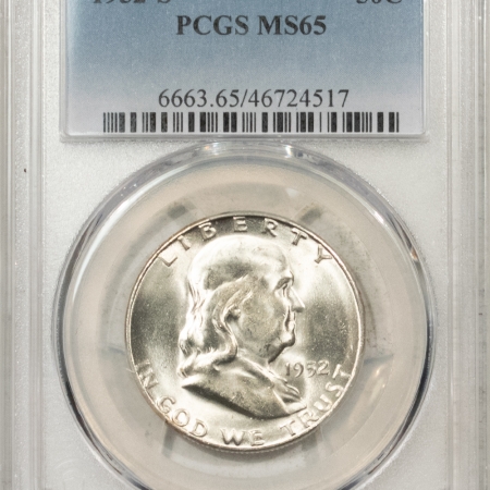 U.S. Certified Coins 1952-S FRANKLIN HALF DOLLAR – PCGS MS-65